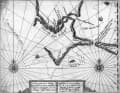 Historical nautical chart from 1619 of the newly discovered Cape Horn