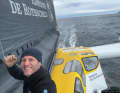 Charles Caudrelier celebrated his encounter with Cape Horn with a clenched fist