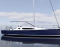 Tipico J/Boat, tipico Alan Johnstone: linee tese, poco bordo libero e un salto di coperta sorprendentemente positivo.