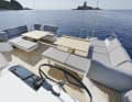 The huge lounge areas go beyond the usual. The tables can be lowered and the surfaces used as sun loungers