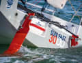 Simple, efficient and easy to repair in an emergency. The rudder blades are attached to the stern