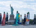 Die F50-Foiler beim SailGP in New York.