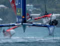 Scène de chasse captivante avec l'équipe Germany SailGP et les Britanniques.