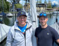 Philipp Autenrieth et Jochen Schümann au Bayerischer Yacht-Club sur le lac de Starnberg.