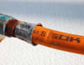 Gas hoses are wearing parts and become porous after a few years. The replacement date is printed on the hose