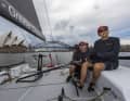 L'armatore e timoniere Karl Kwok e il suo manager sportivo Gavin Brady a bordo di "Beau Geste".