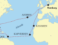 Adventure Ocean: North Atlantic Tour | Map: YACHT