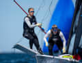 Noch nicht in Schwung auf der Kieler Woche 2026: das 49erFX-Team Marla Bergmann/Hanna Wille.