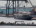 Die "Koru" im Seehafen Port Everglades in Florida