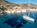 There is a beautiful anchorage on Milo's neighbouring island of Polyegos.