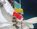 the harbour marks add up on the forestay, ...
