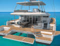 Auch achtern ein Blickfang: der Lagoon 60
