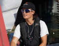 Courageous, but so far without luck: Laure Galley, fastest skipper on stage one