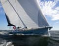 The Code Zero really gets the Luffe 45+ moving, even in light winds, and pulls her across the Little Belt at 10 knots.