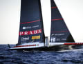 Luna Rossa ist die Hoffnungsträgerin der italienischen Herausforderer. Am 10. Juni war sie im laufenden Refit-Prozess erstmals wieder im Einsatz.