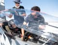 Nicht nur Geschwindigkeiten (fast) wie bei der Formel 1: Pilot Glenn Ashby in seinem Cockpit 