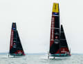 Als erstes Team mit den Zweiboot-Tests beginnen konnte das neuseeländische Team, das Entwickler der AC40s ist