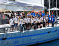Young members of the Yacht Club de Monaco witnessed the christening of the "Malizia Explorer".