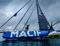 Imoca-Sieger im 50. Rolex Fastnet Race: die "Macif"-Co-Skipper Pascal Bidegorry und Charlie Dalin