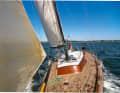 Wide side decks and striking superstructure