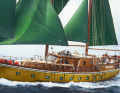 The brigantine ‘Maranatha’ on blue waters. Hard work made this dream a reality