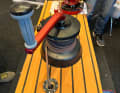 The winch crank connects to the drive via NFC
