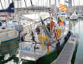 The pair want to sail around the world in their Passad 38 from 1981, which was once designed by Olle Enderlein