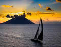 The record-breaker "Black Jack 100" in the Rolex Middle Sea Race.