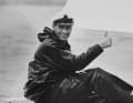 The future king as a young sailor wearing a KNS cap.