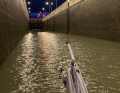 Challenge: Luca Jehle negotiates 120 locks on his way to the Mediterranean, here a night lock on the Rhone