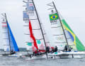 Les jeunes navigateurs australiens en Nacra 17 sont en tête de la Semaine de Kiel.