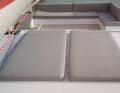 Sunbed. On the first floor, the Neel 52 has two large loungers and an L-shaped seating area, but these are not shaded