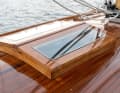 Beautifully crafted skylight on the superstructure. "Neptun" has a continuous cabin roof, so there are also more windows
