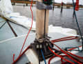 Winter decorations on board: not least the small tree on the mast is a reminder of the season