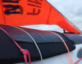 View over the deck of the Class 40 under emergency rigging