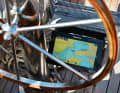 Brilliant times: The single wheel was laminated around a metal tyre