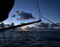 Yesterday, the North Atlantic, which had previously challenged and tormented the solo skippers with its miserable weather, showed its better side for once