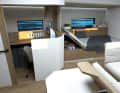 Zeigen, was möglich ist: Halb abgeteilte Navigation und eine Chaiselongue.