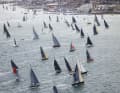 Un départ de Fastnet au large de Cowes, sur l'île de Wight.
