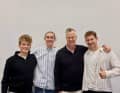 The fathers of the talent competition and winner Tom Wehde (3rd from right).