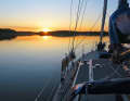 The plan is to experience and enjoy as much as possible - here in one of the many anchor bays in the eastern Swedish archipelago