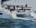 The davits at the stern remain firmly attached. Additional solar panels for power generation are available on request