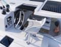 The steering column can also be folded inwards into the cockpit. This means that different steering positions are possible.