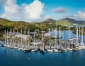 Oyster yachts at Nelson's Dock Yard in Antigua