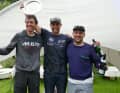 Le trio de tête allemand à la Motte : le champion Philipp Buhl (au centre) est encadré par le vice-président Max Mäge et le troisième Paul Farien.