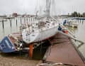 In Damp, the yachts piled up on the jetties.