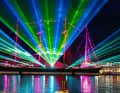 Die Lasershows an der Passat sorgen von Montag bis Samstag für optische Highlights.