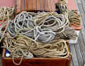 Ropes: Lines for deck work are available everywhere. The ropes, which look like natural fibres, are of the most modern design