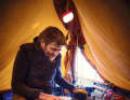 Life on board the small "Avel Dro" takes place entirely under the tarpaulin