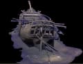 Virtuelles 3D-Bild eines Schiffswracks, zusammengesetzt aus Tausenden Unterwasserfotos